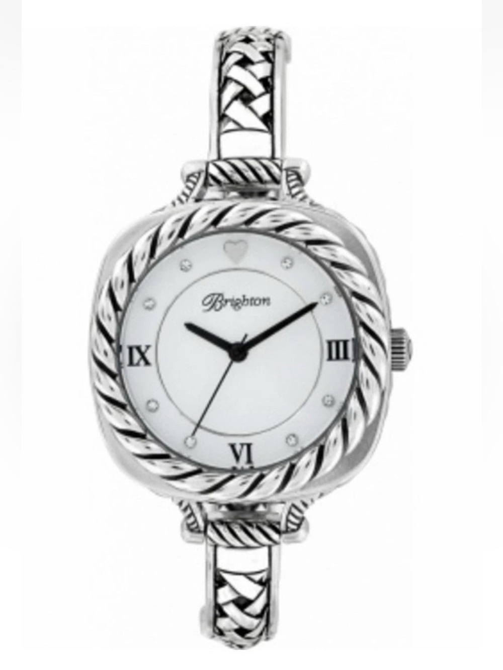 Brighton women's bracelet watch featuring a decorative rope-edge bezel
